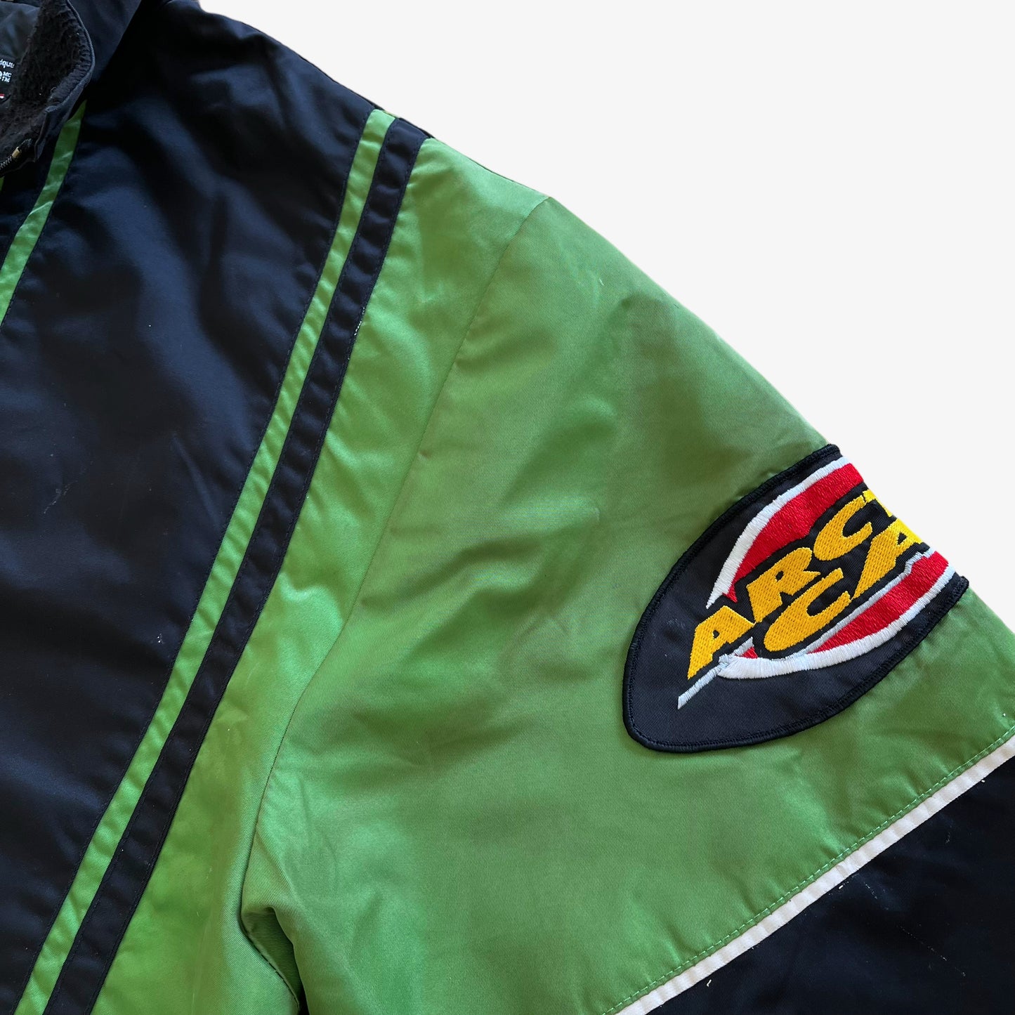 Vintage 90s Mens Artic Cat Racing Team Thinsulate Green & Black Jacket Badge - Casspios Dream