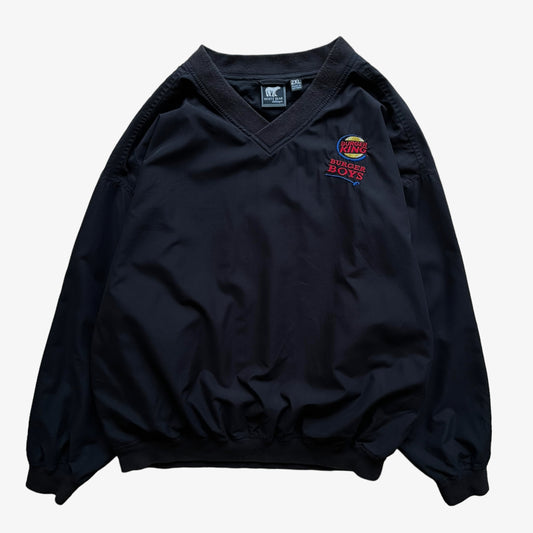 Vintage 90s Mens Burger King Burger Boys V-Neck Pullover Sweatshirt - Casspios Dream