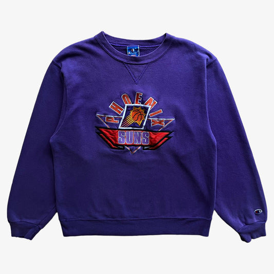 Vintage 90s Mens Champion NBA Phoenix Suns Purple Sweatshirt - Casspios Dream