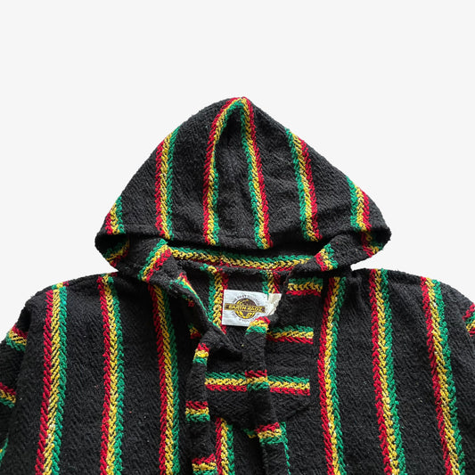 Vintage 90s Mens Earth Ragz Jamaica Baja Hoodie Flag - Casspios Dream