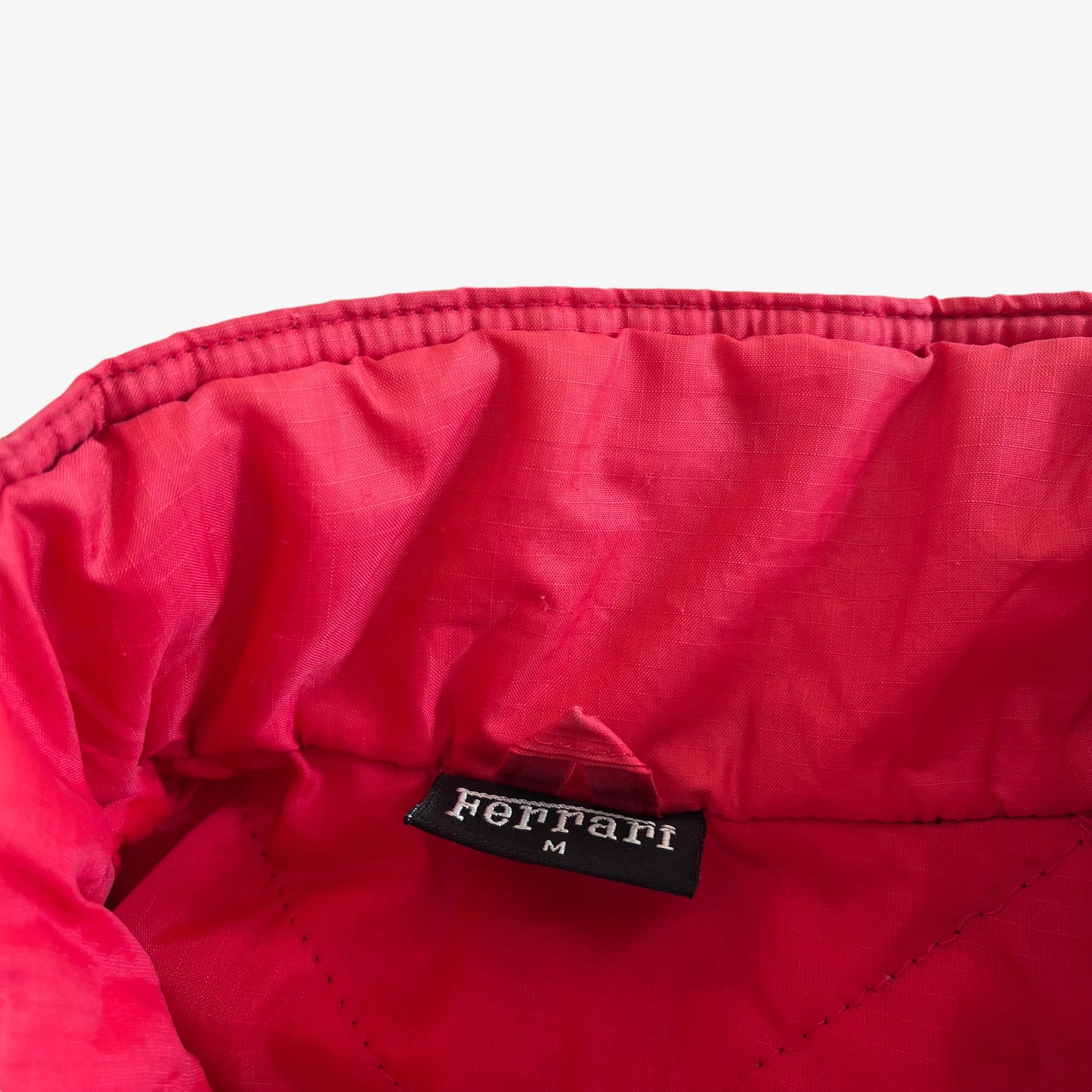 Vintage 90s Mens Ferrari Michael Schumacher Red Jacket Label - Casspios Dream