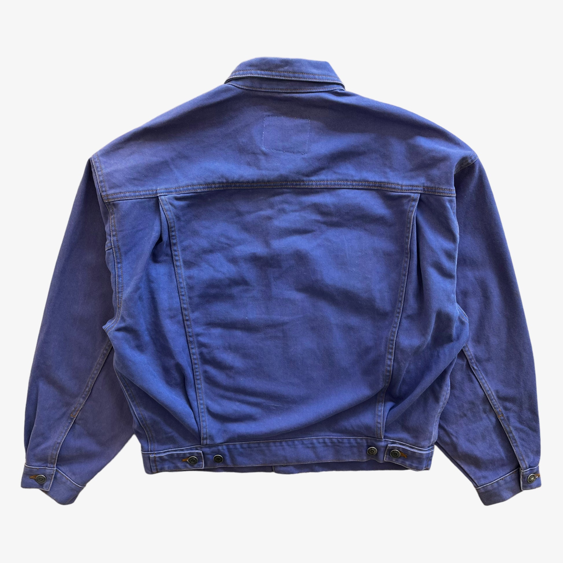 Vintage 90s Mens GAP Purple Denim Jacket Back - Casspios Dream