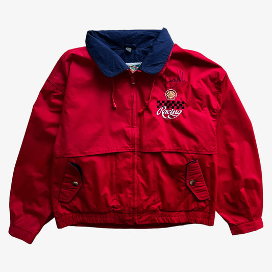 Vintage 90s Mens Gear Sports Shell Racing Team Quarter Zip Pullover - Casspios Dream