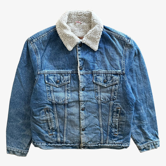 Vintage 90s Mens Levis 70608 02 Blue Denim Jacket With Sherpa Lining - Casspios Dream