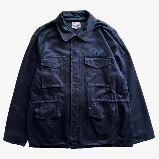 Vintage 90s Mens Levis California Navy Workwear Jacket - Casspios Dream