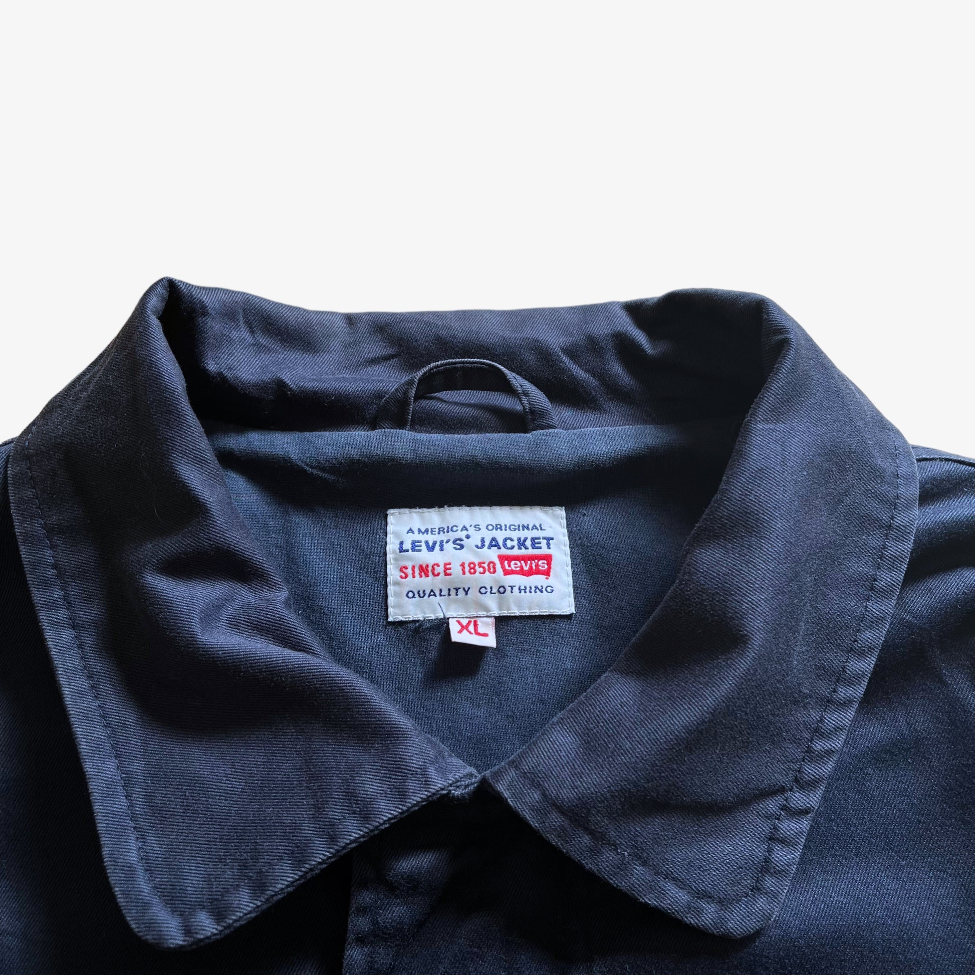 Vintage 90s Mens Levis California Navy Workwear Jacket Label - Casspios Dream