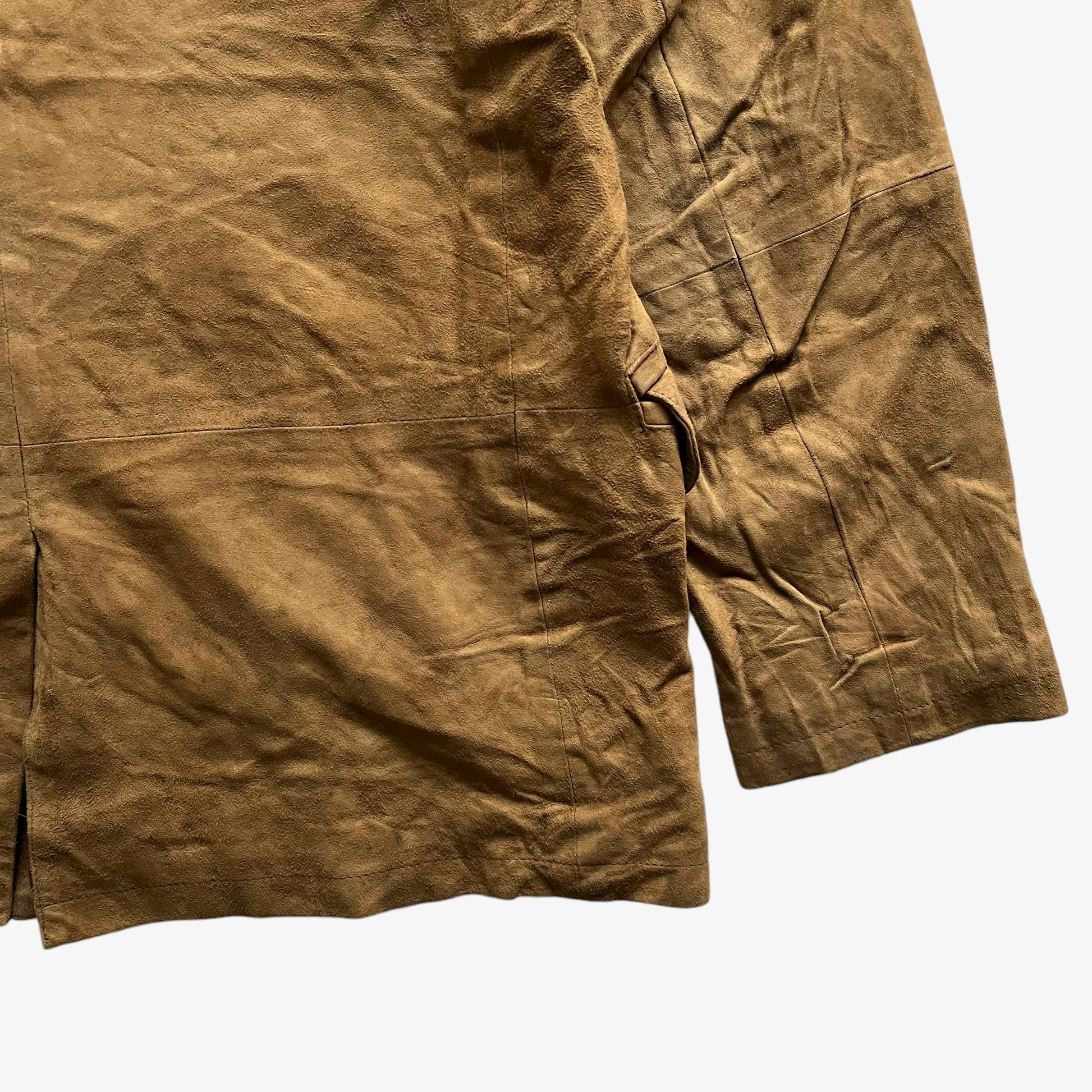Vintage 90s Mens Marlboro Classics Brown Leather Blazer Arm - Casspios Dream