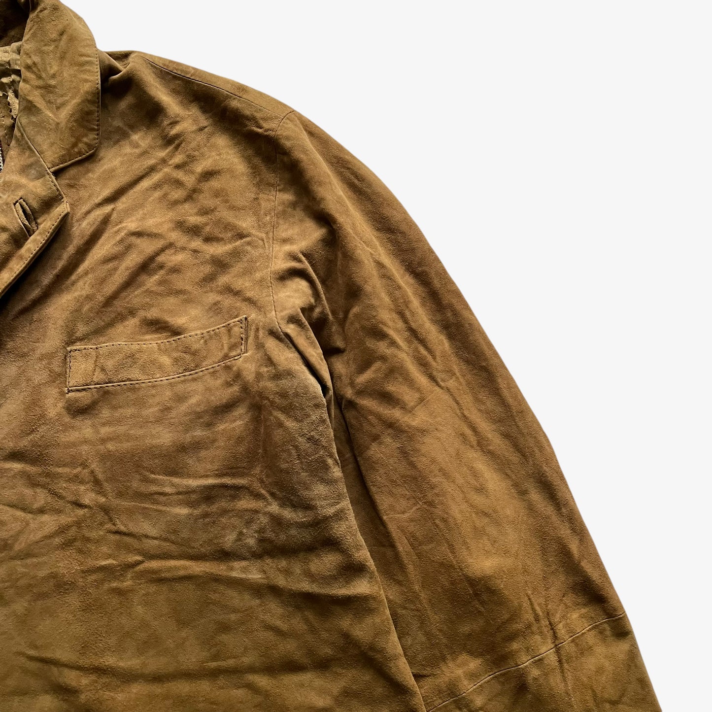 Vintage 90s Mens Marlboro Classics Brown Leather Blazer Shoulder - Casspios Dream