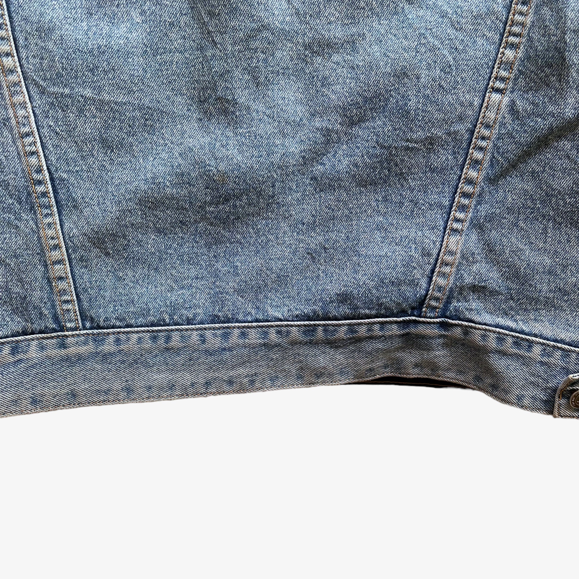 Vintage 90s Mens McColl Reversible Denim Trucker Jacket Back Hem - Casspios Dream