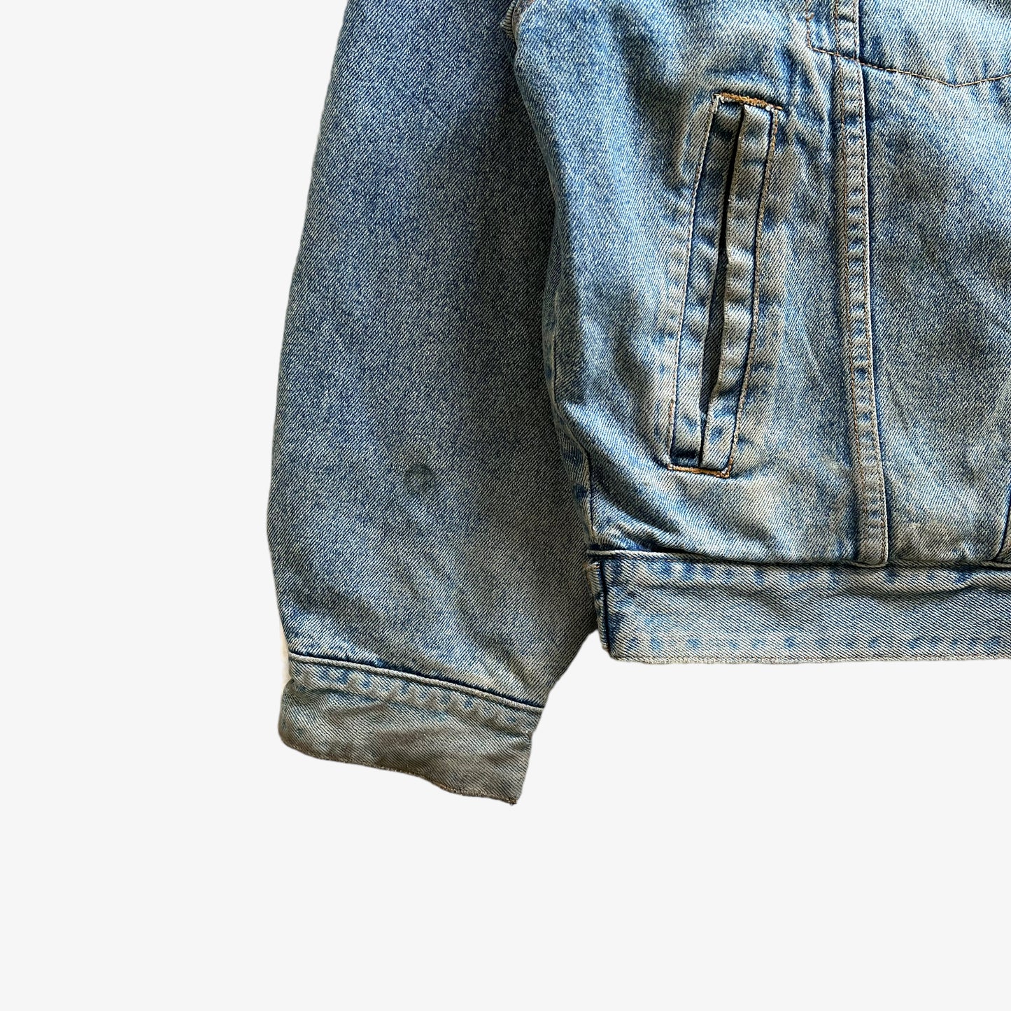 Vintage 90s Mens McColl Reversible Denim Trucker Jacket Cuff - Casspios Dream