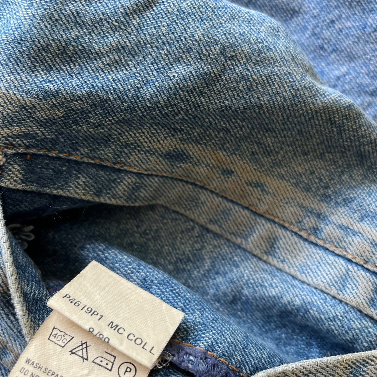Vintage 90s Mens McColl Reversible Denim Trucker Jacket Label - Casspios Dream