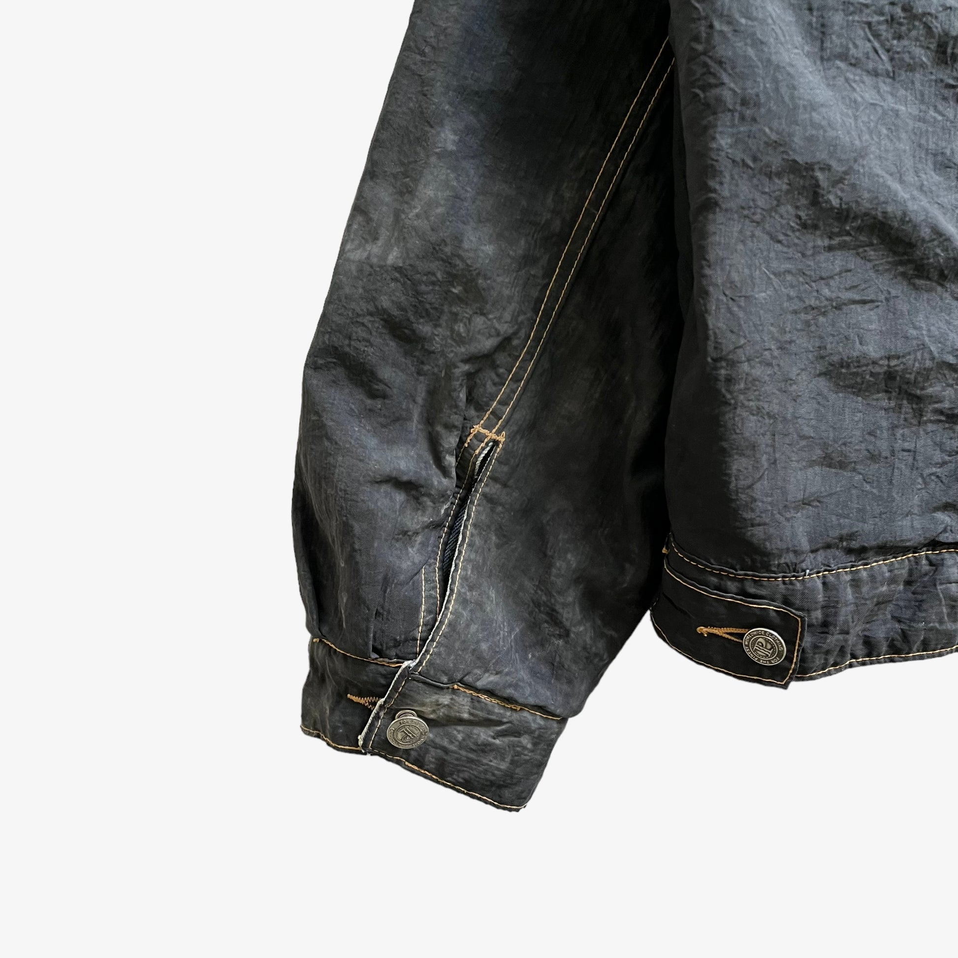 Vintage 90s Mens McColl Reversible Denim Trucker Jacket Reversed Cuff - Casspios Dream