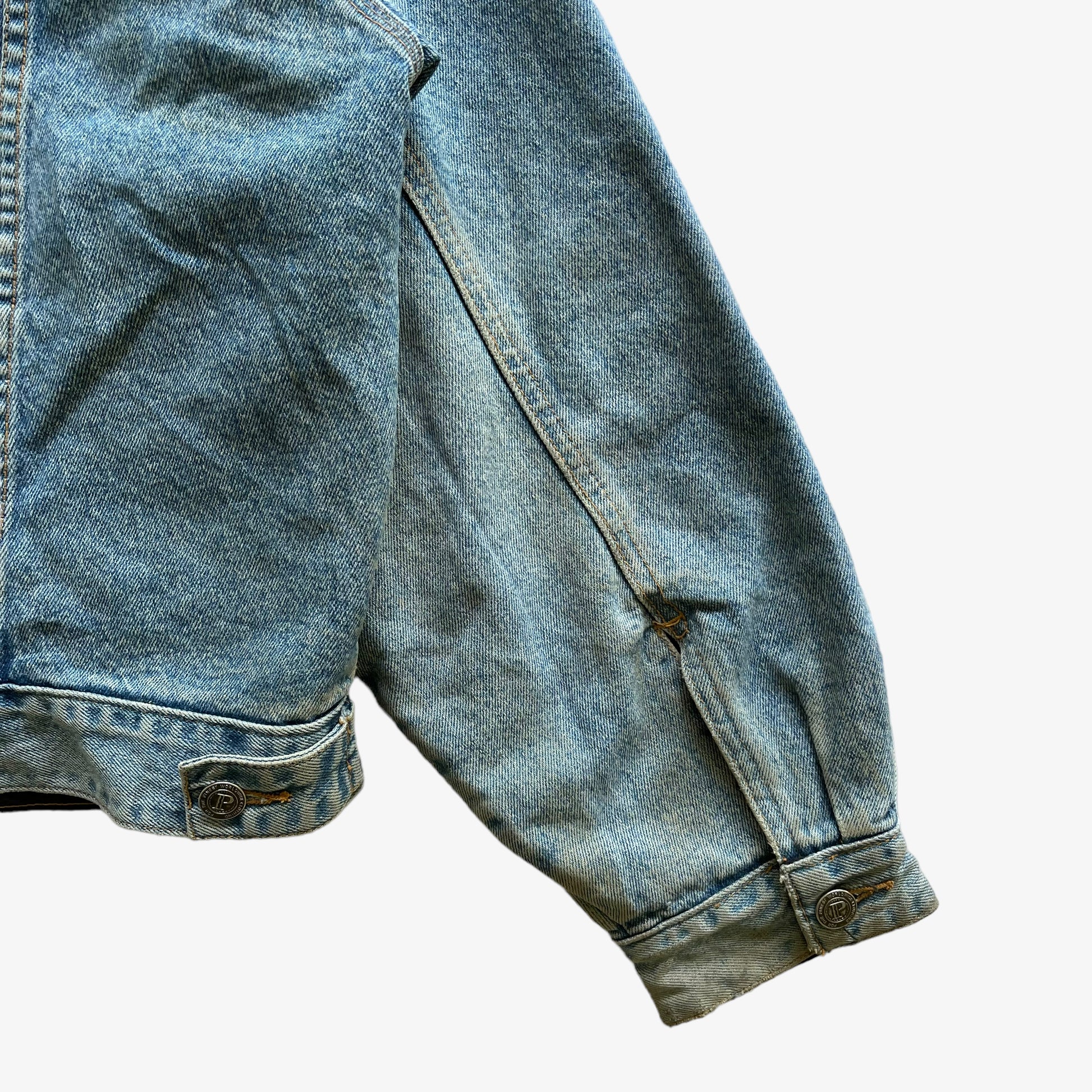 Vintage 90s Mens McColl Reversible Denim Trucker Jacket Sleeve Mark - Casspios Dream