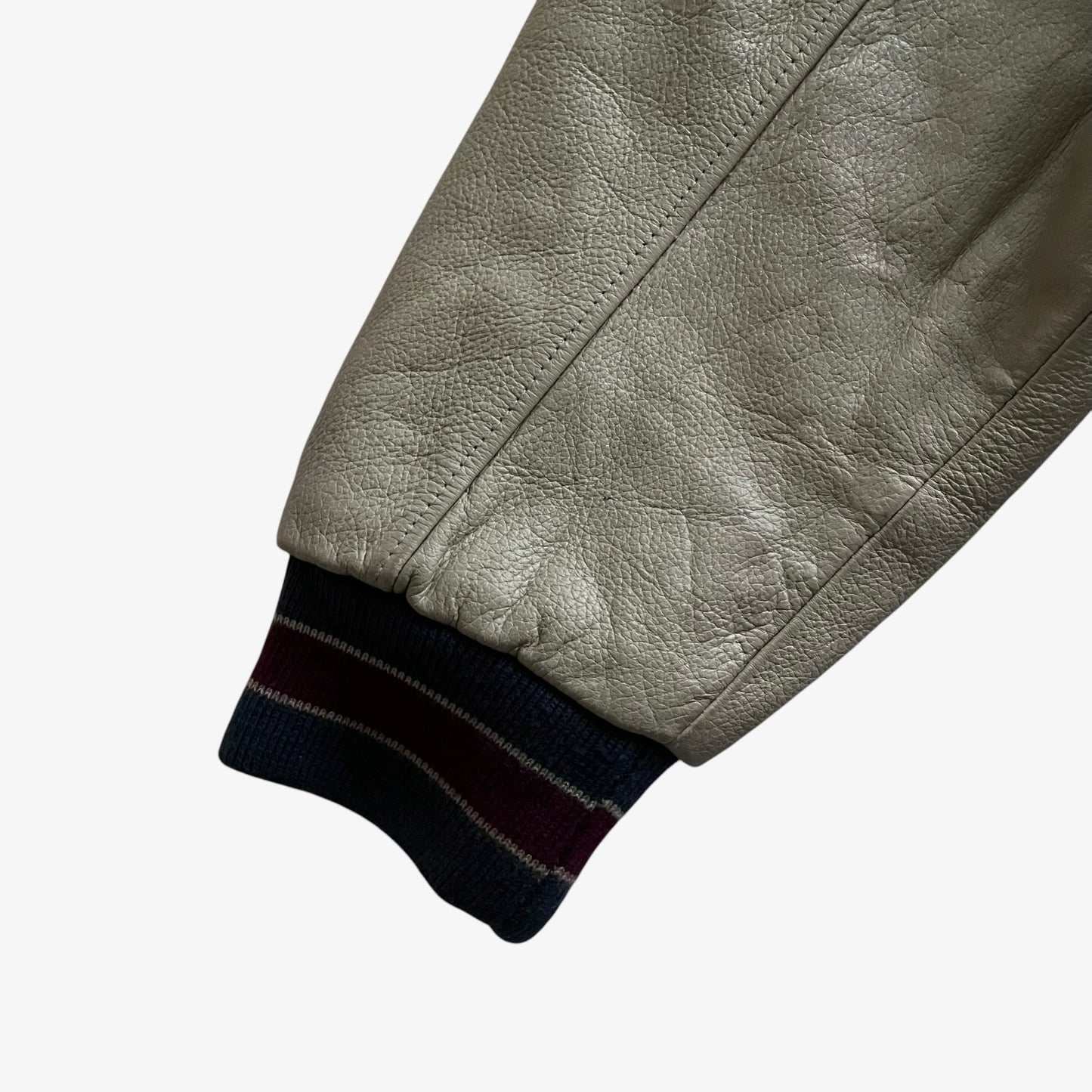 Vintage 90s Mens Mickey Inc Walt Disney World Reunion 25th Anniversary Navy Leather Varsity Jacket Sleeve - Casspios Dream