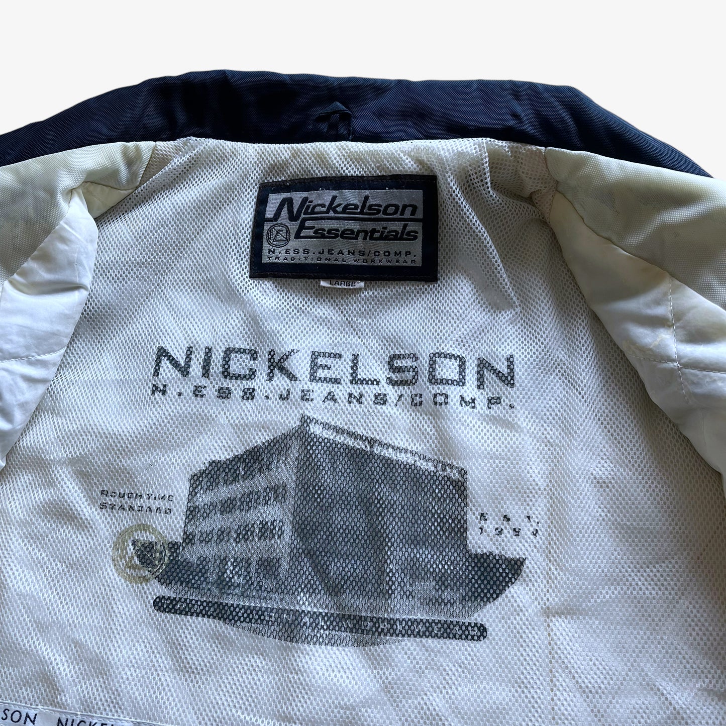 Vintage 90s Mens Nickelson Essential Workwear Jacket Inside - Casspios Dream