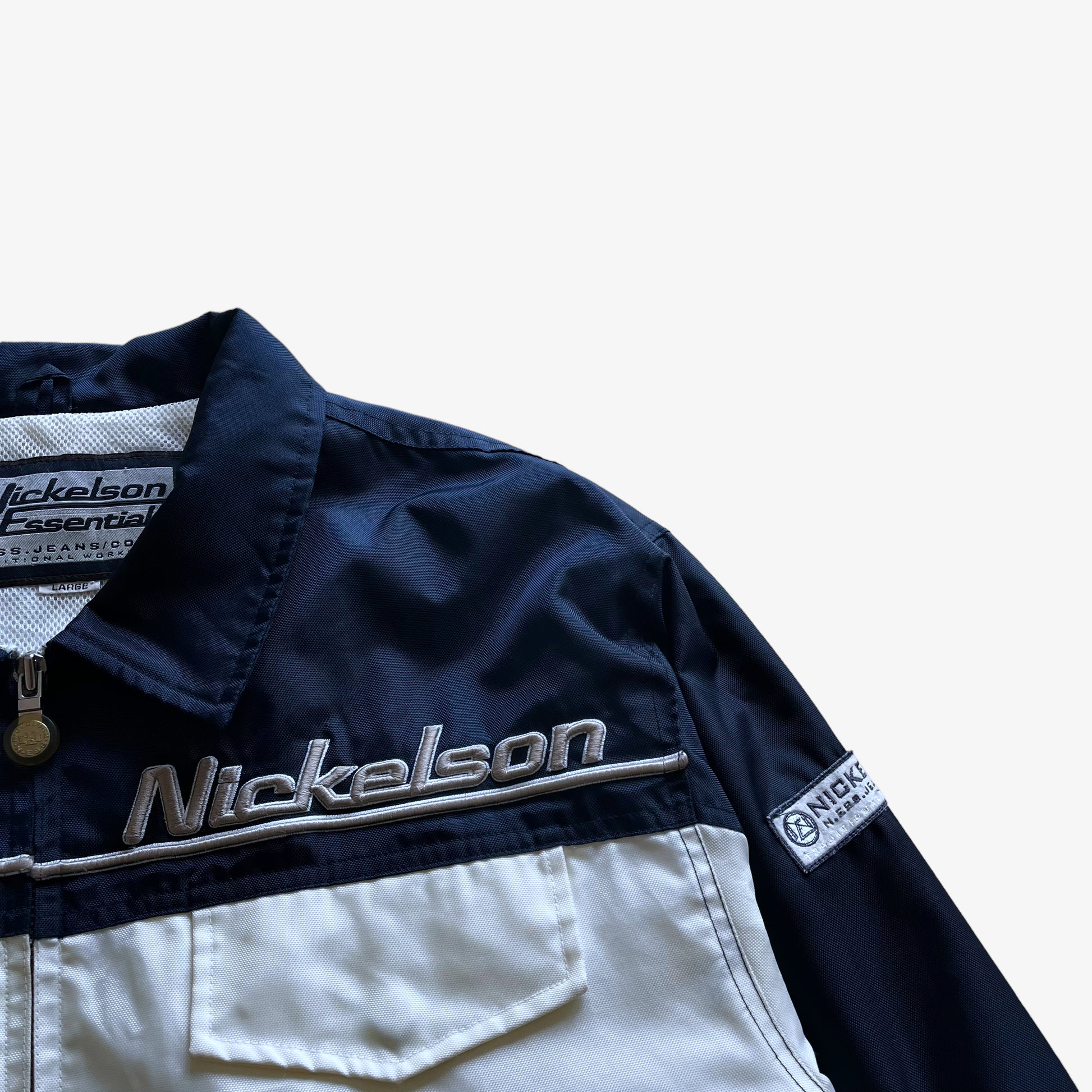 Vintage 90s Mens Nickelson Essential Workwear Jacket Logo - Casspios Dream