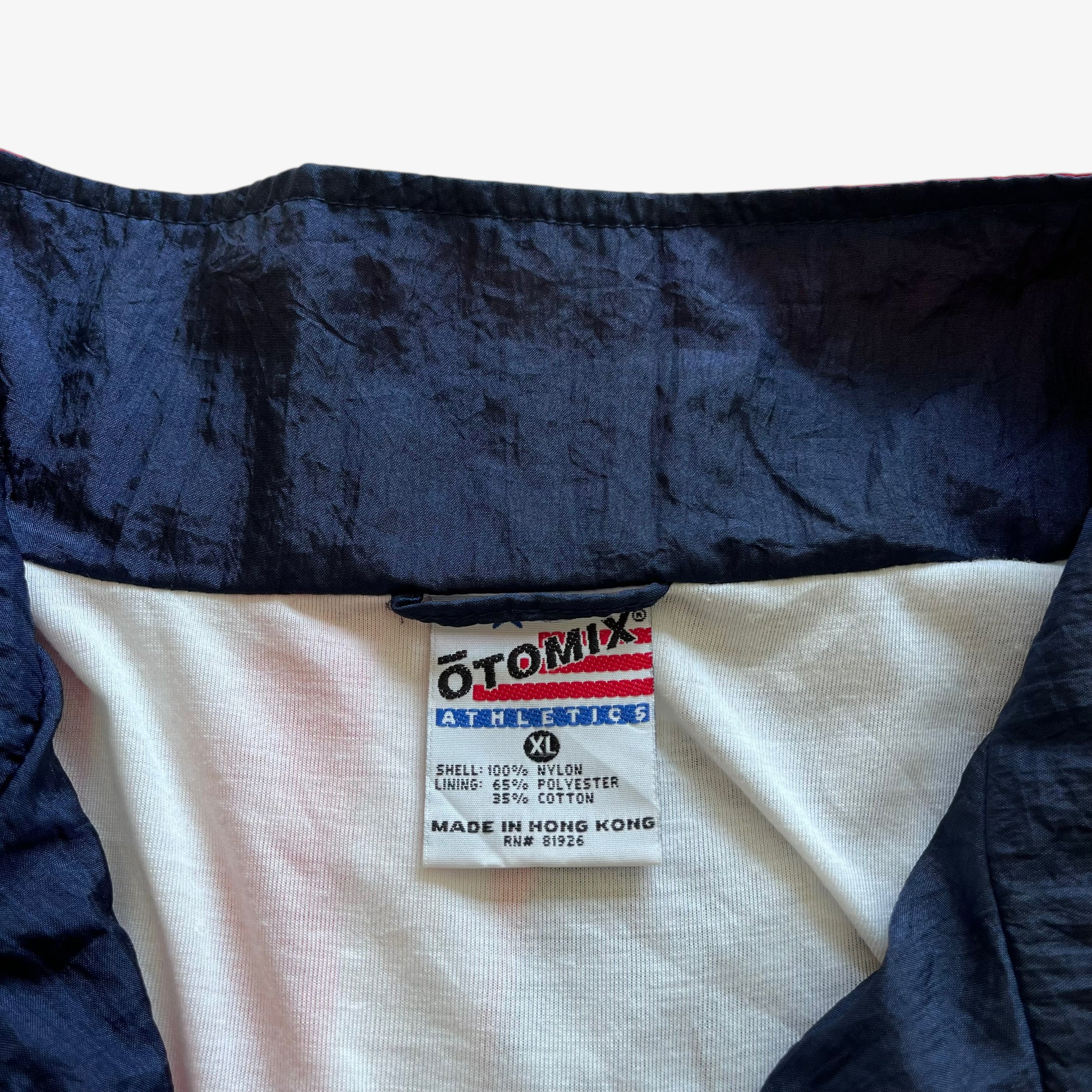 Vintage 90s Mens Otomix USA Olympic Track Jacket With Back Embroidered Spell Out Label - Casspios Dream