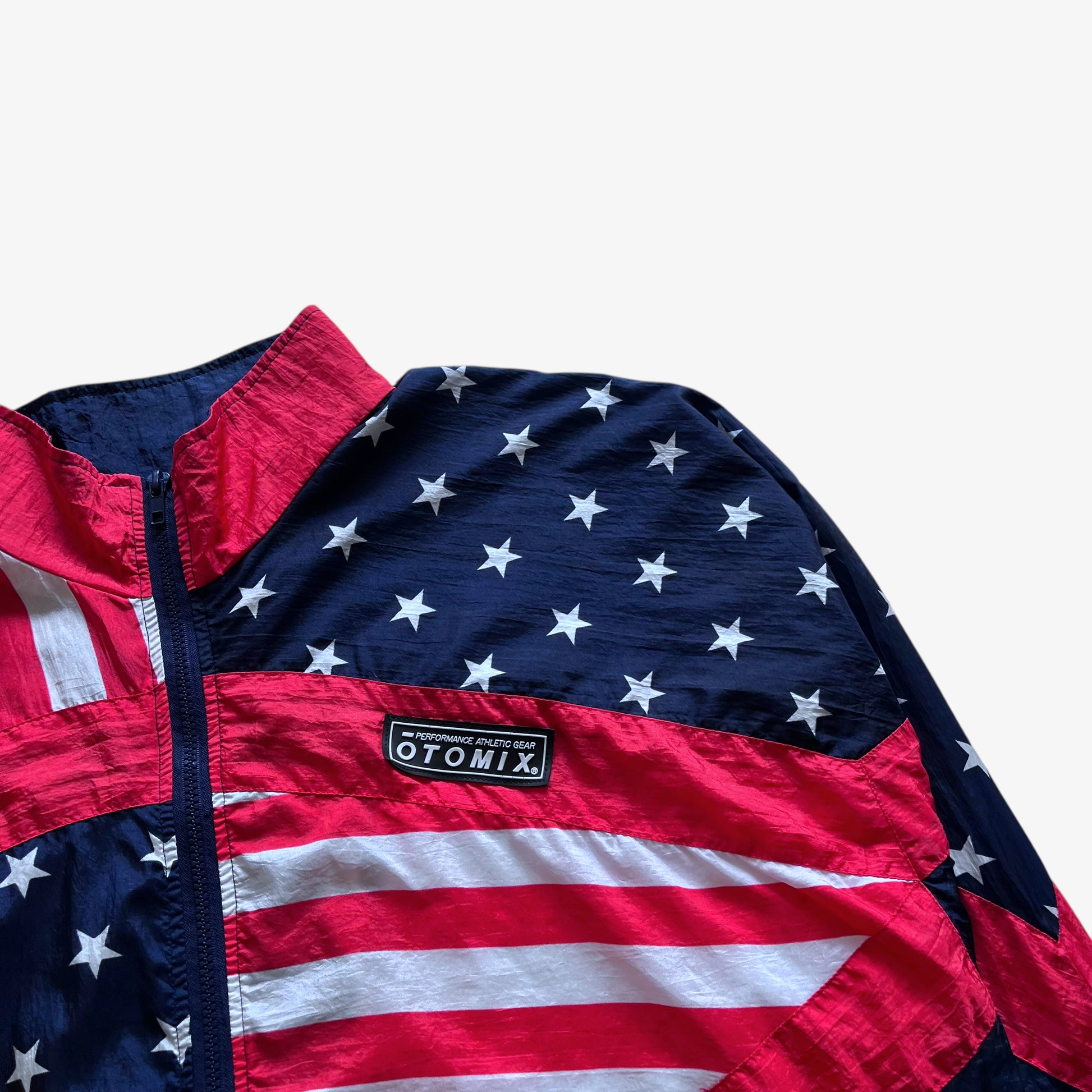 Vintage 90s Mens Otomix USA Olympic Track Jacket With Back Embroidered Spell Out Logo - Casspios Dream