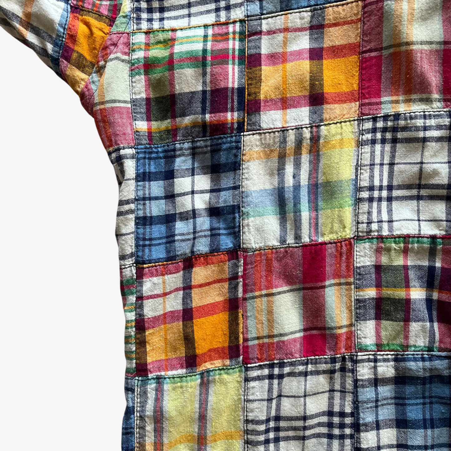 Vintage 90s Mens Polo Ralph Lauren Colourful Patchwork Shirt Wear - Casspios Dream