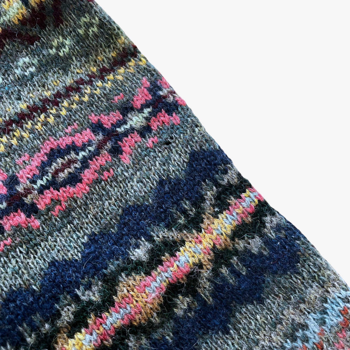 Vintage 90s Mens Polo Ralph Lauren Fair Isle Shetland Wool And Alpaca Blend V-Neck Jumper Wear - Casspios Dream