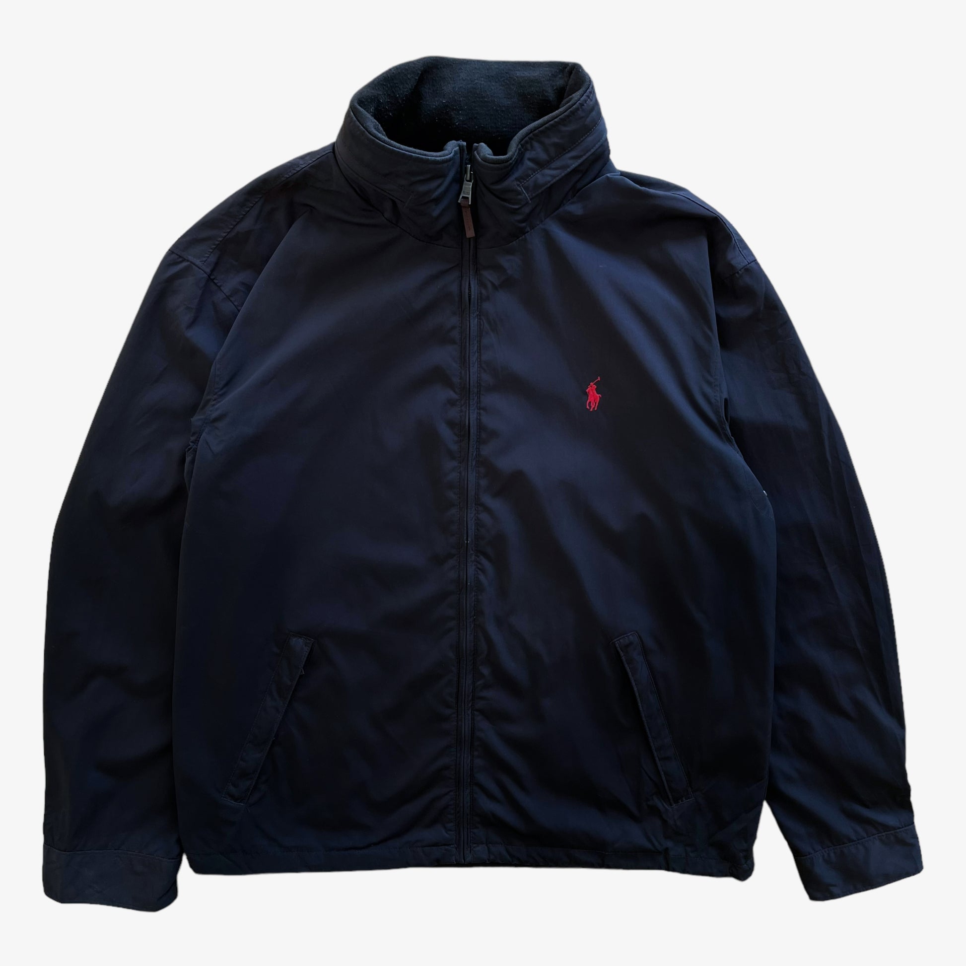 Vintage 90s Mens Polo Ralph Lauren Navy Windbreaker Jacket - Casspios Dream