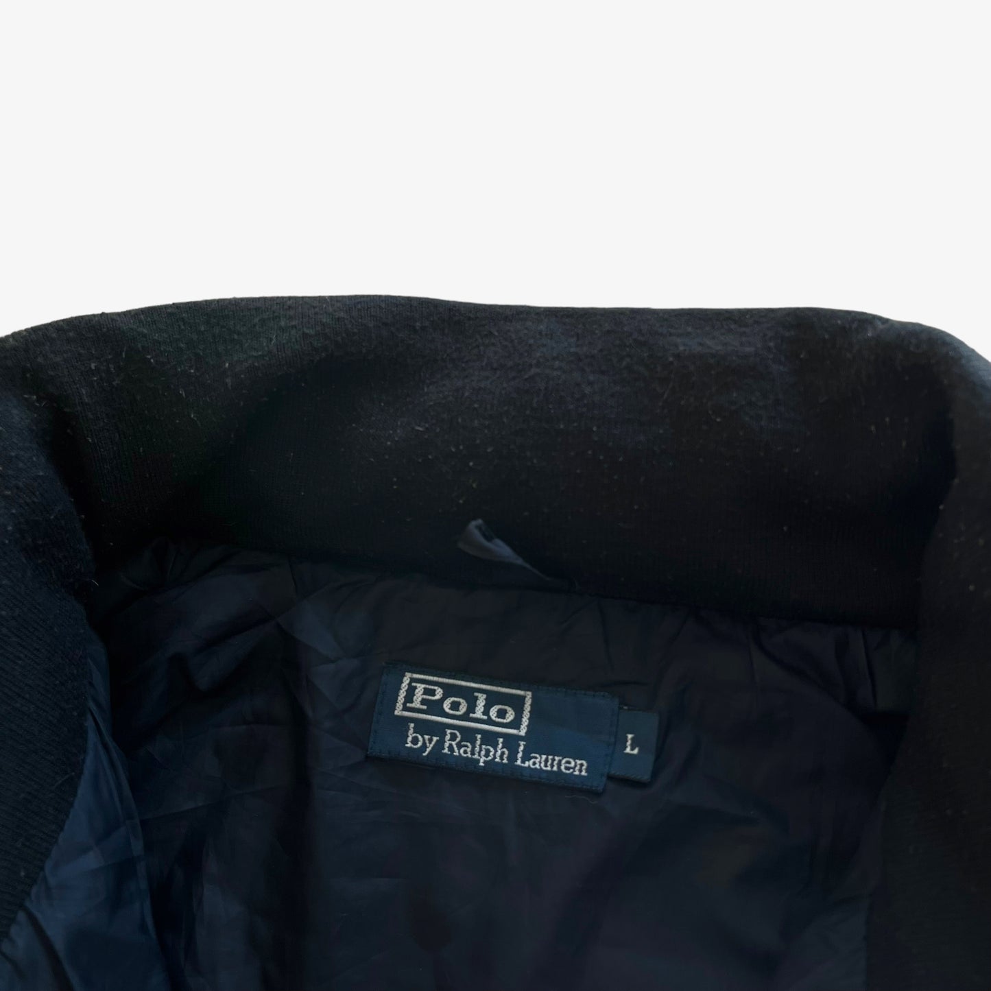 Vintage 90s Mens Polo Ralph Lauren Navy Windbreaker Jacket Label - Casspios Dream