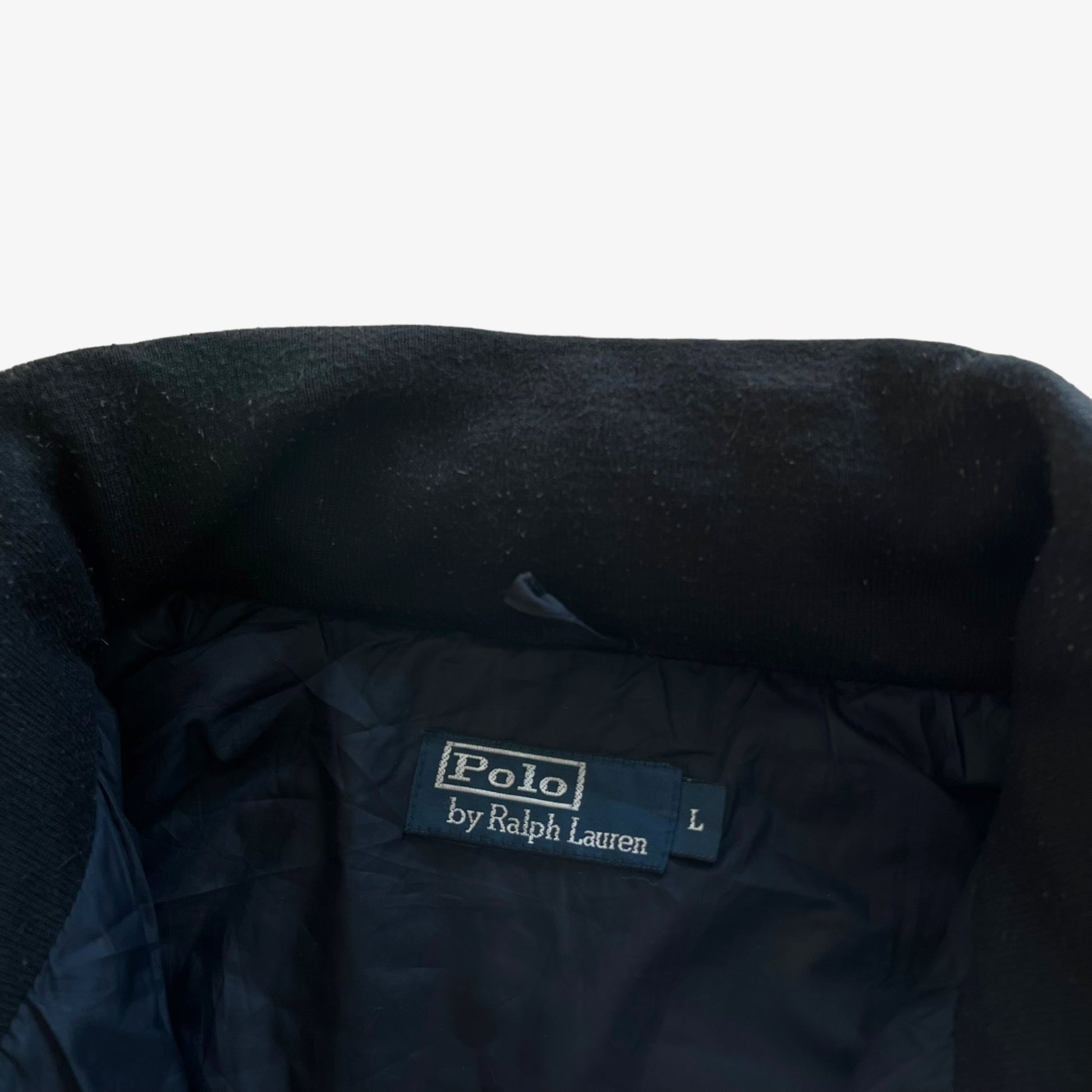 Vintage 90s Mens Polo Ralph Lauren Navy Windbreaker Jacket Label - Casspios Dream