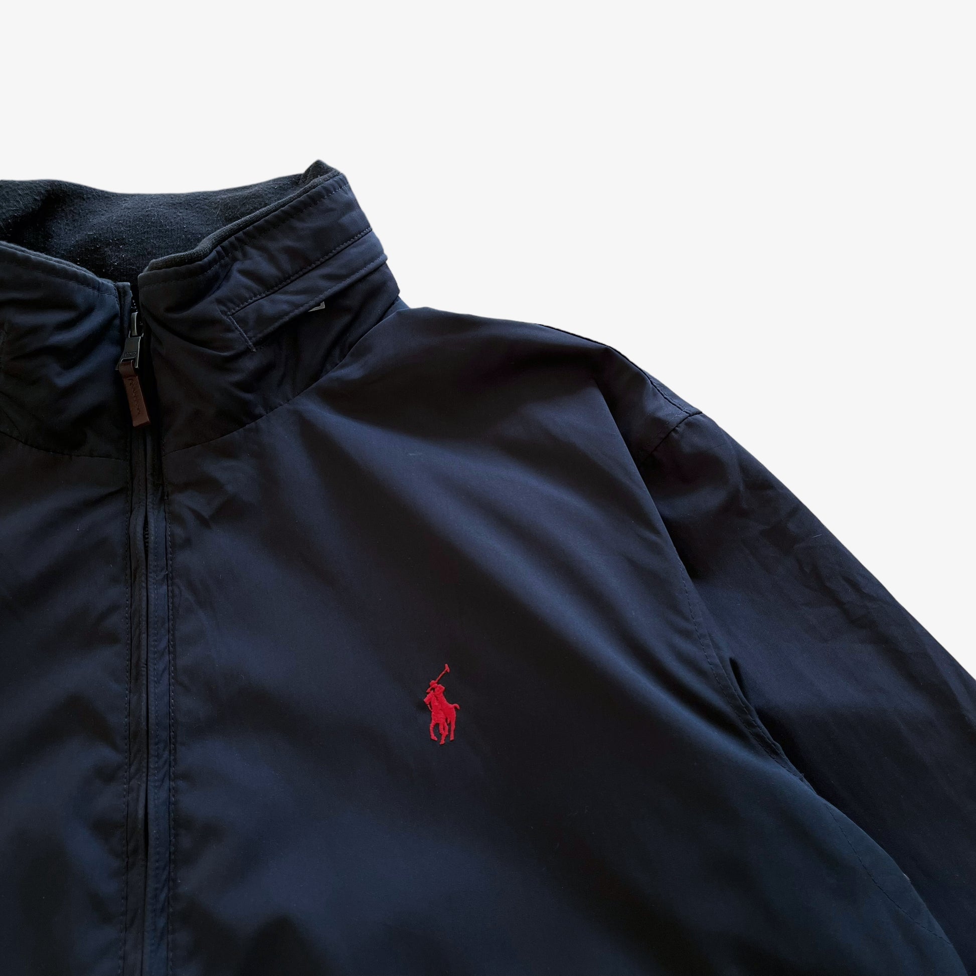 Vintage 90s Mens Polo Ralph Lauren Navy Windbreaker Jacket Logo - Casspios Dream