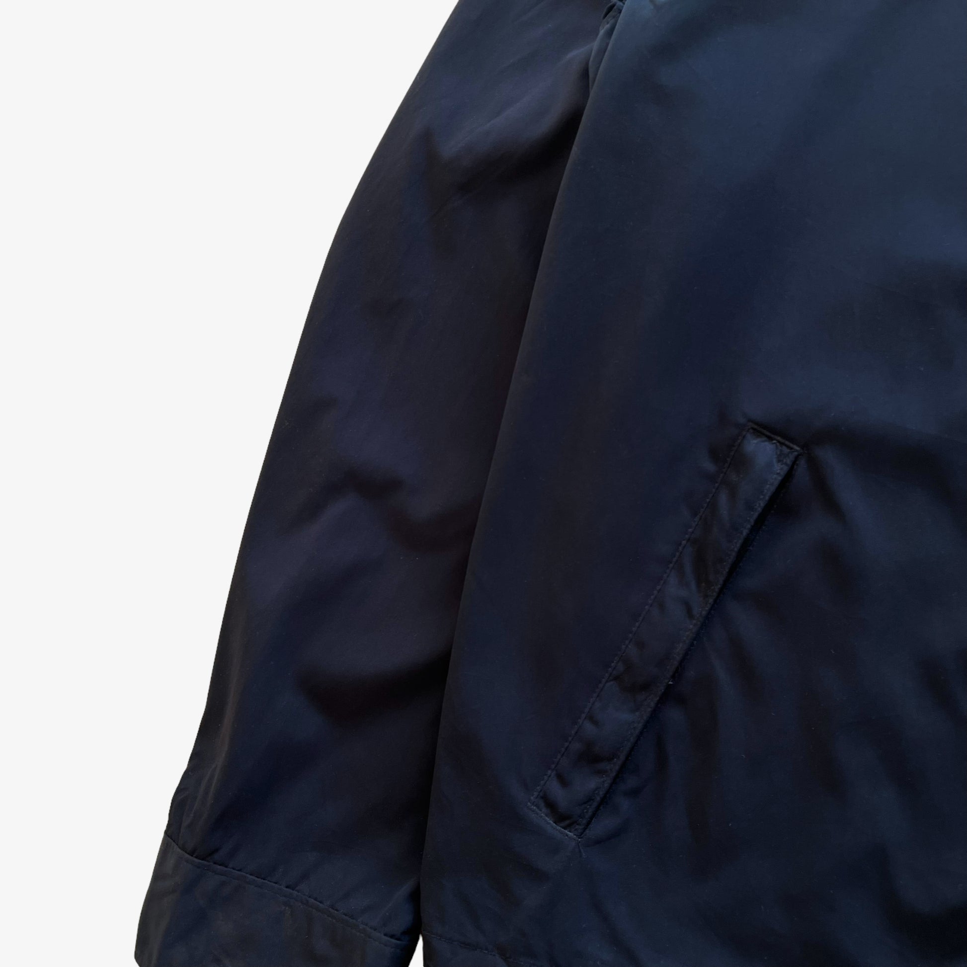 Vintage 90s Mens Polo Ralph Lauren Navy Windbreaker Jacket Pocket - Casspios Dream