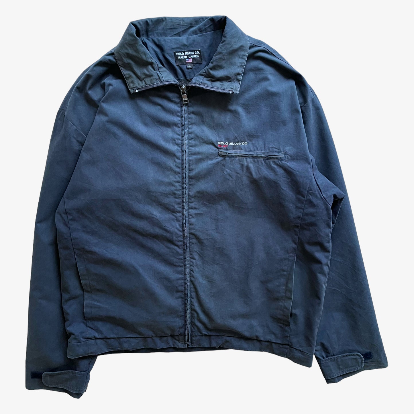 Vintage 90s Mens Ralph Lauren Polo Jeans Co RL67 Faded Navy Workwear Jacket - Casspios Dream