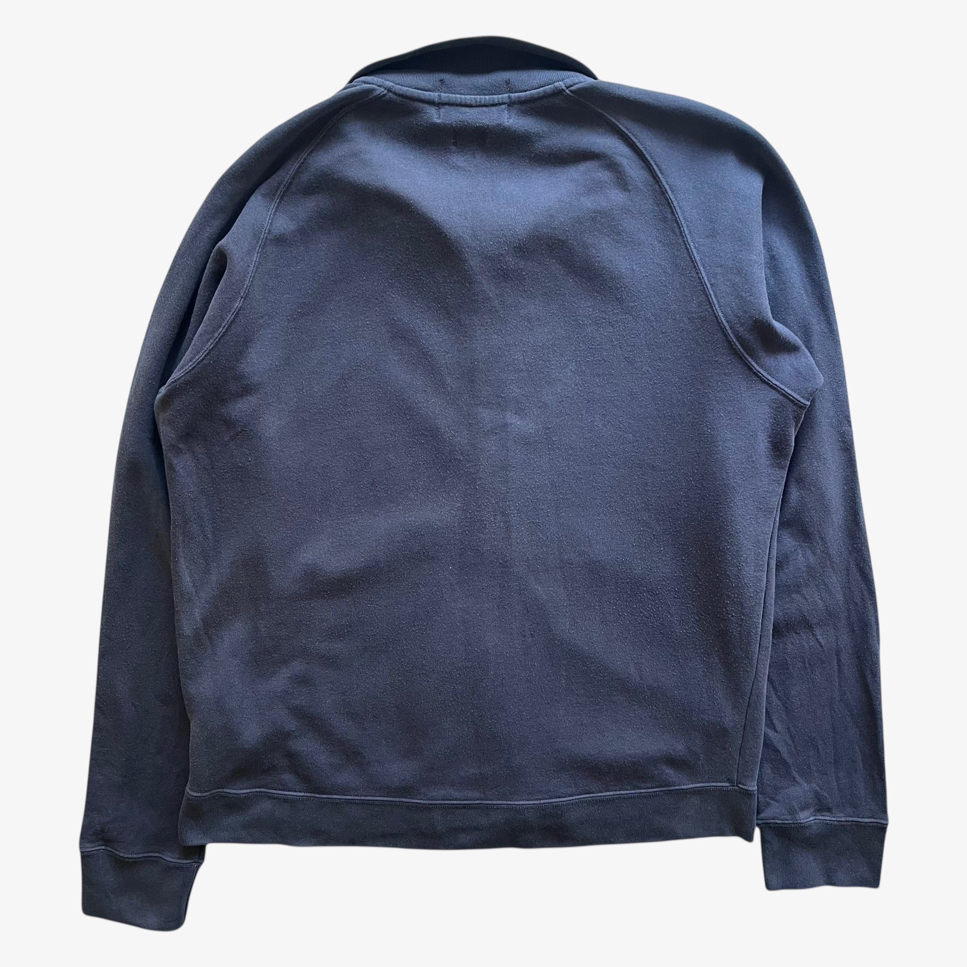 Vintage 90s Mens Ralph Lauren Polo Jeans Company Faded Grey Jacket Back - Casspios Dream