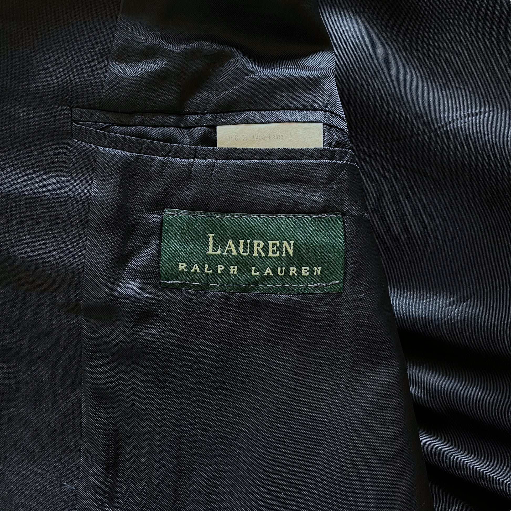 Vintage 90s Mens Ralph Lauren Pure New Wool Navy Blazer Label - Casspios Dream