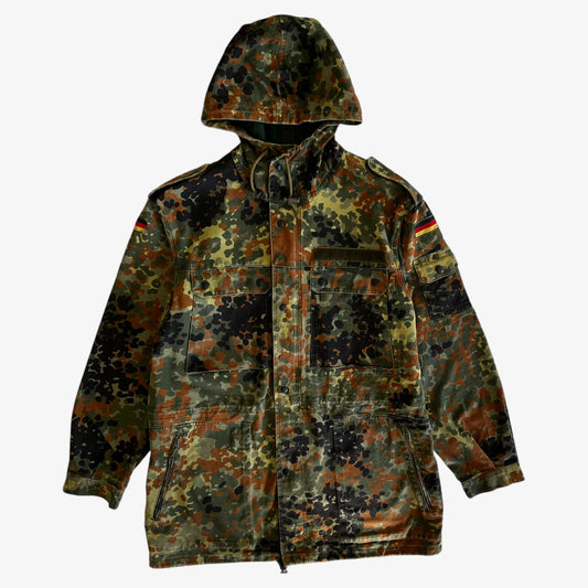 Vintage 90s Mens Scharrer Untergrb 1997 Camouflage Hooded Jacket - Casspios Dream