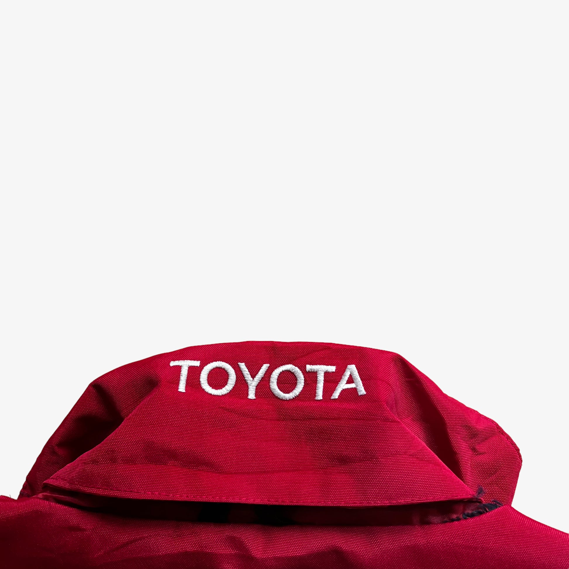 Vintage 90s Mens Toyota Red Jacket Collar - Casspios Dream