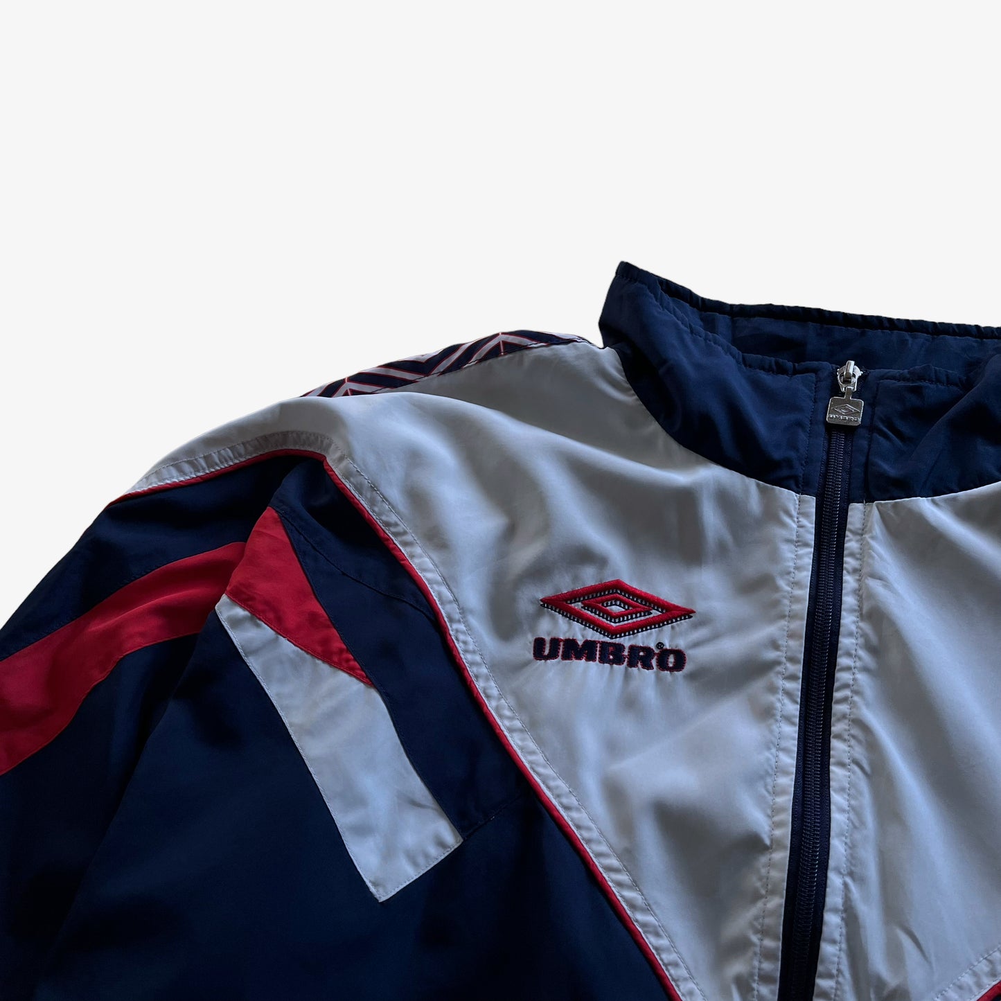 Vintage 90s Mens Umbro England Colourway Track Jacket Logo - Casspios Dream 