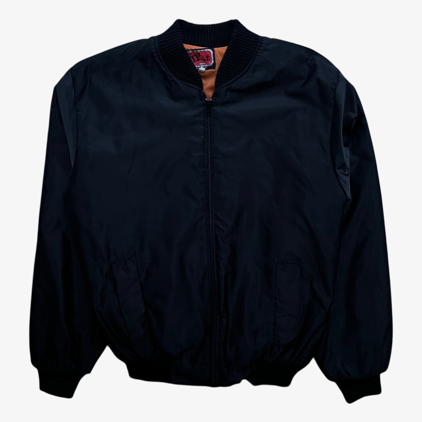 Vintage 90s men's Zip It black panther print bomber jacket.