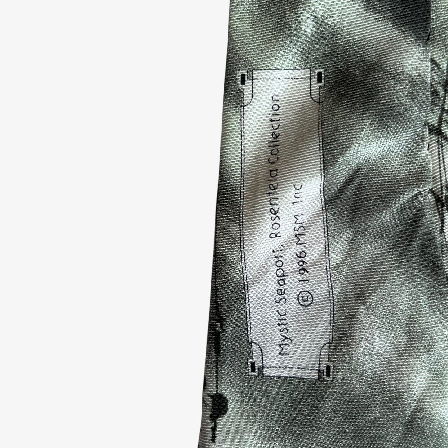 Vintage 90s Mystic Seaport Museum 1996 Sailing Print Silk Tie MSM Inc - Casspios Dream
