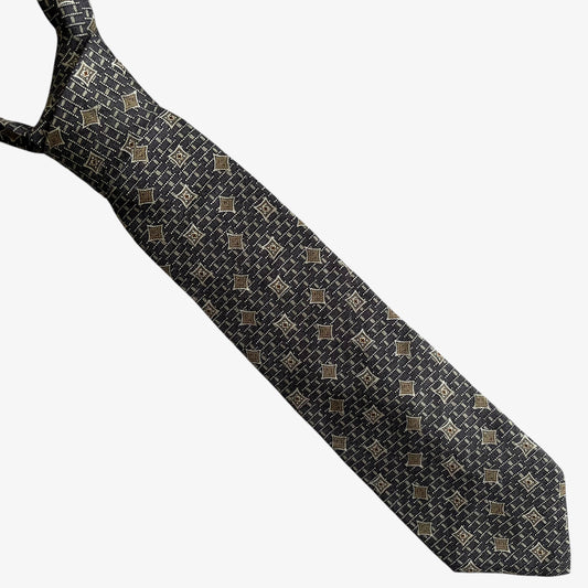 Vintage 90s Pierre Cardin Abstract Geometric Print Silk Tie - Casspios Dream