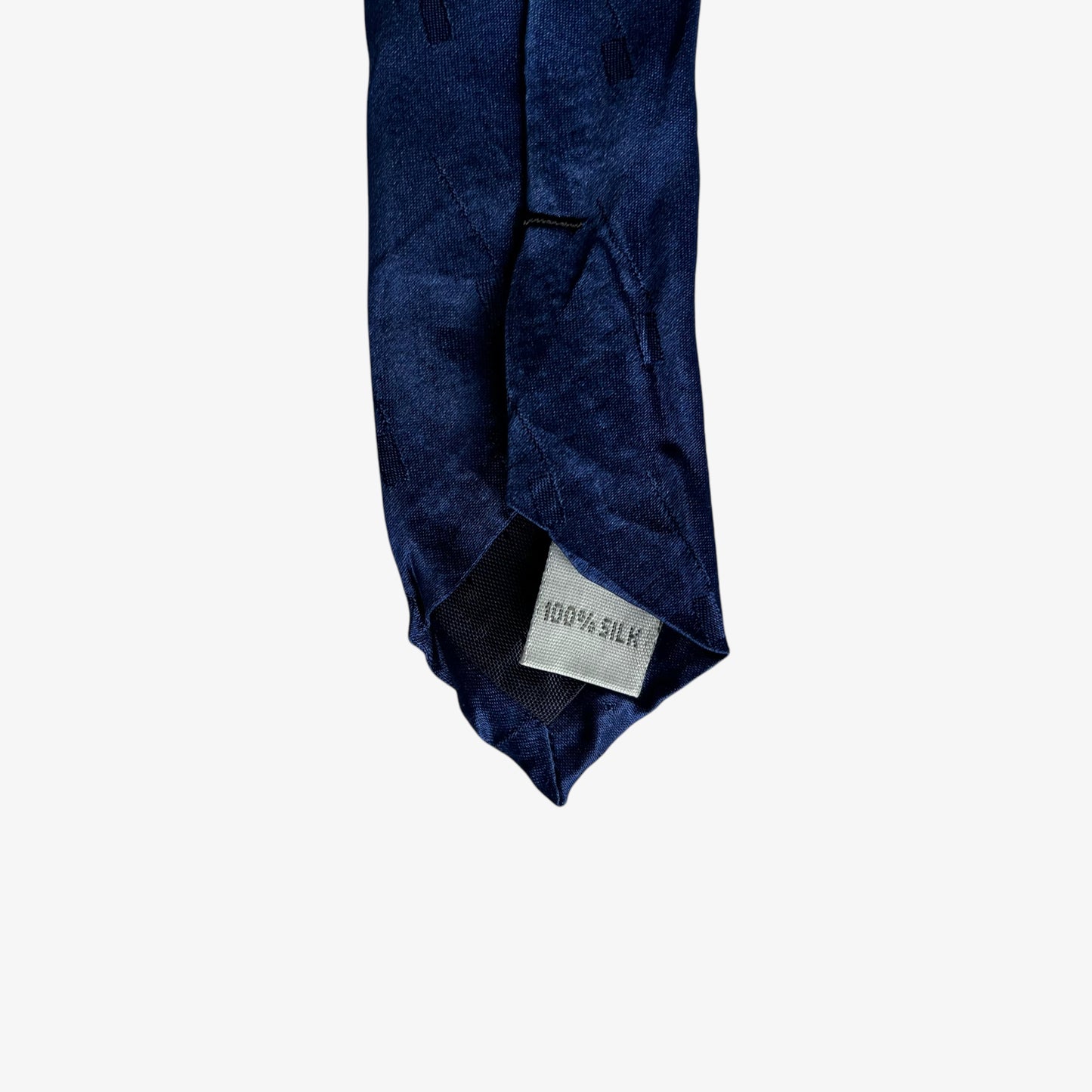 Vintage 90s Pierre Cardin Abstract Swirl Print Blue Silk Tie Material - Casspios Dream