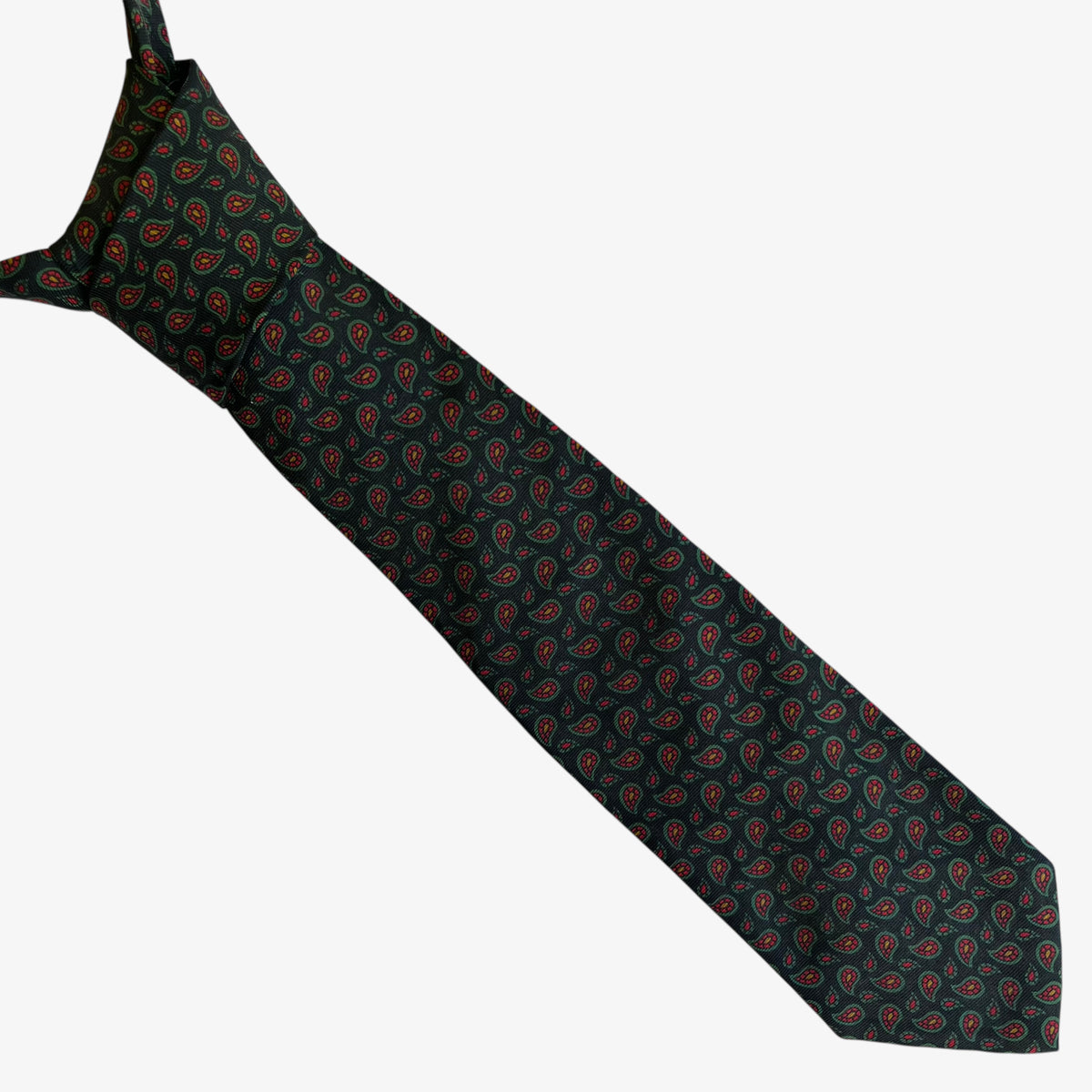 Vintage 90s Polo Ralph Lauren Geometric Paisley Print Silk Tie - Casspios Dream