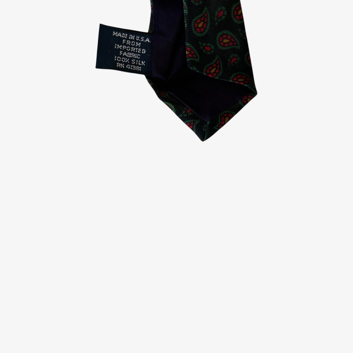 Vintage 90s Polo Ralph Lauren Geometric Paisley Print Silk Tie Made In USA - Casspios Dream