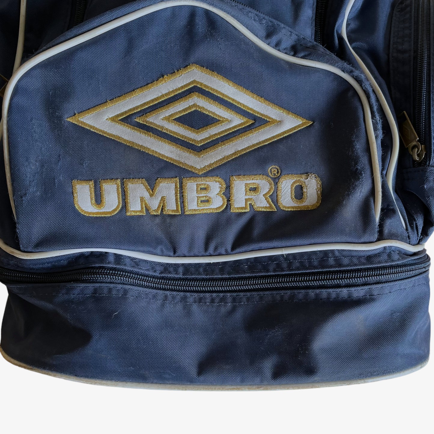 Vintage 90s Umbro Sports Big Blue Backpack Featuring An Embroidered Spell Out Logo Stitched - Casspios Dream