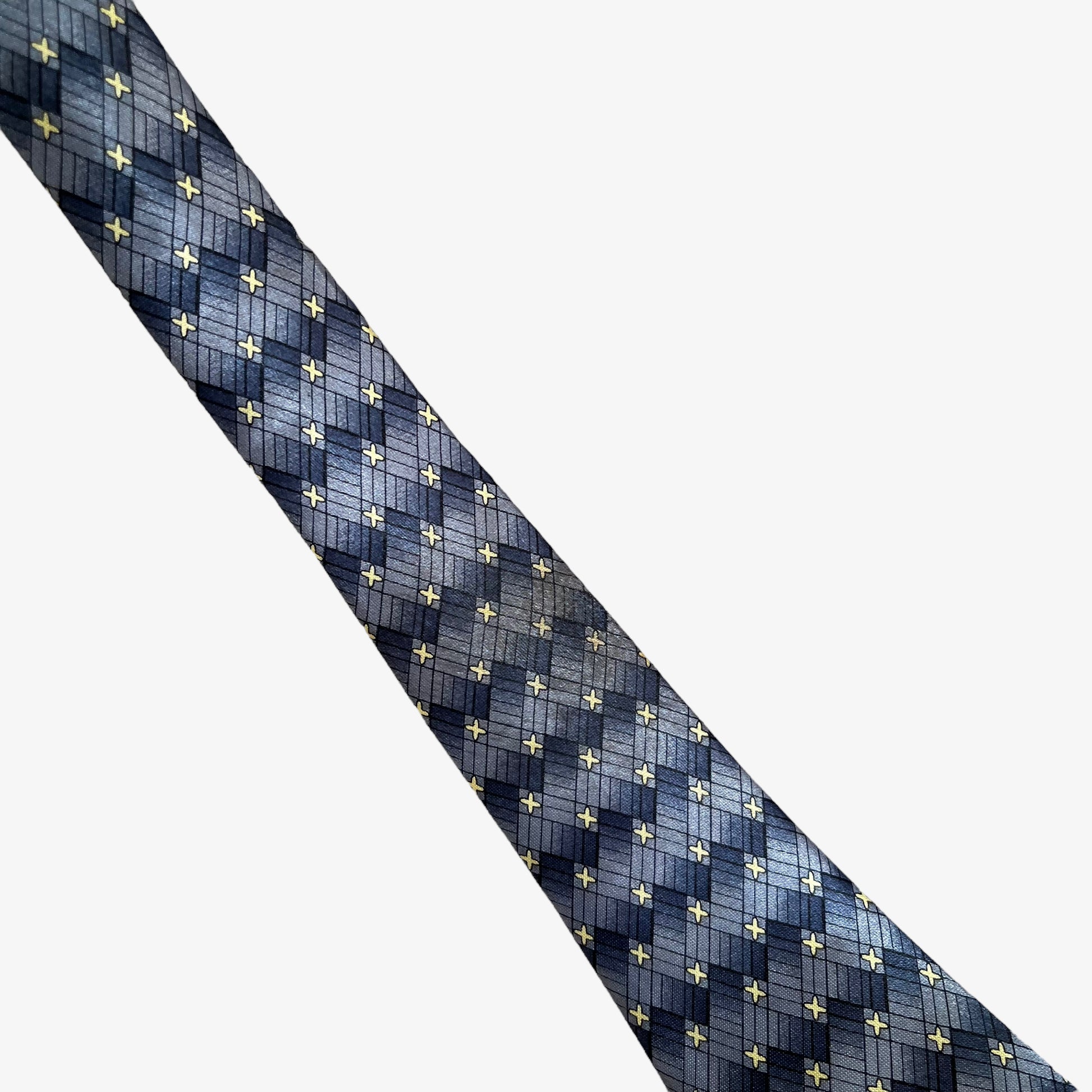 Vintage 90s Versace Classic V2 Geometric Print Silk Tie Wear - Casspios Dream