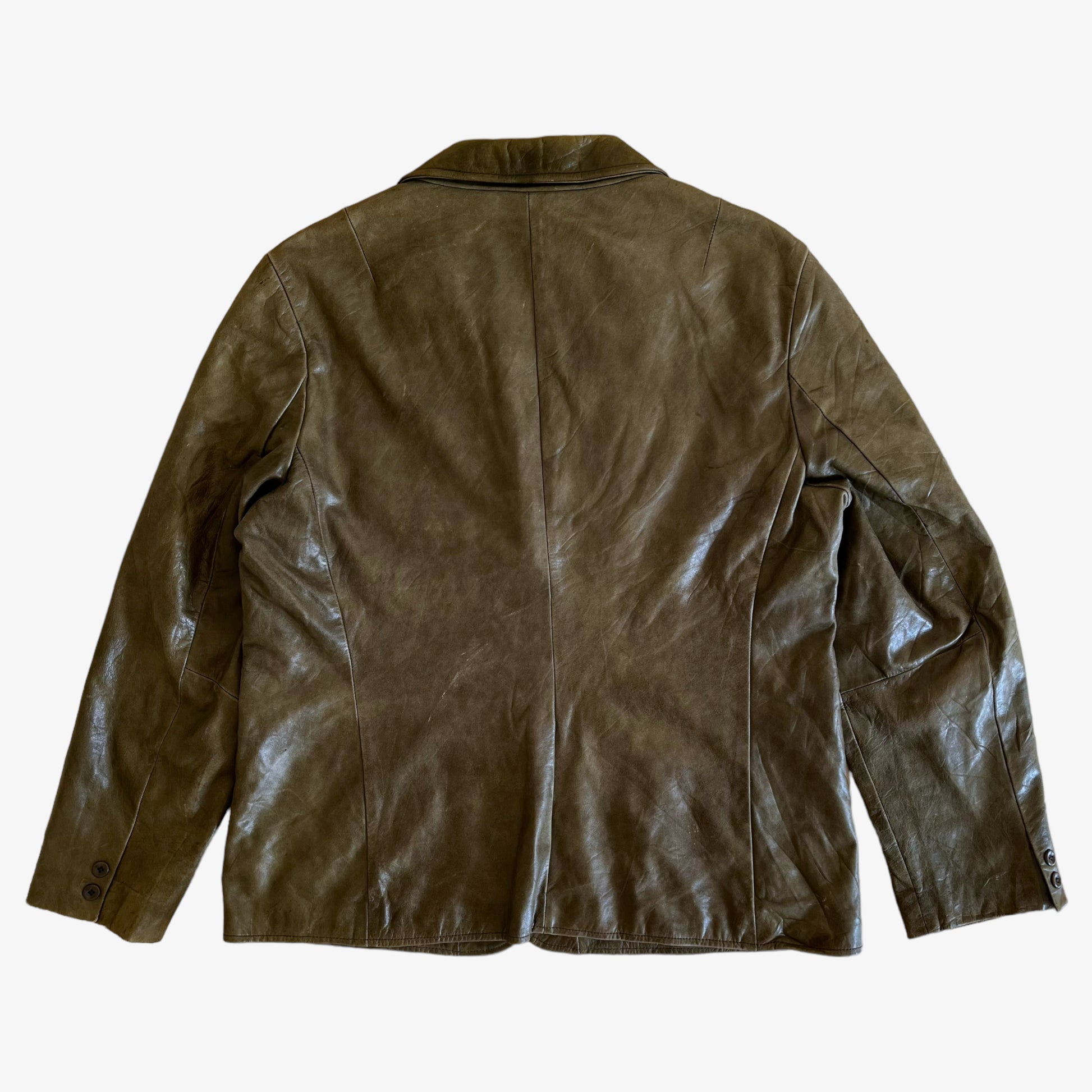 Vintage 90s Womens GAP Olive Green Blazer Back - Casspios Dream