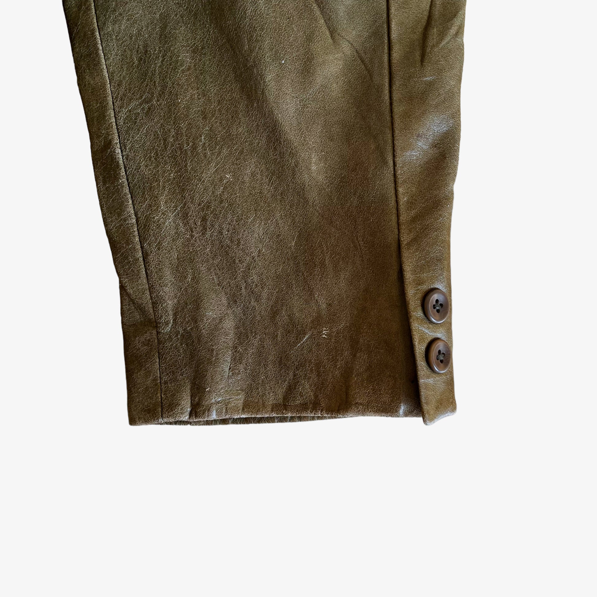 Vintage 90s Womens GAP Olive Green Blazer Cuff - Casspios Dream