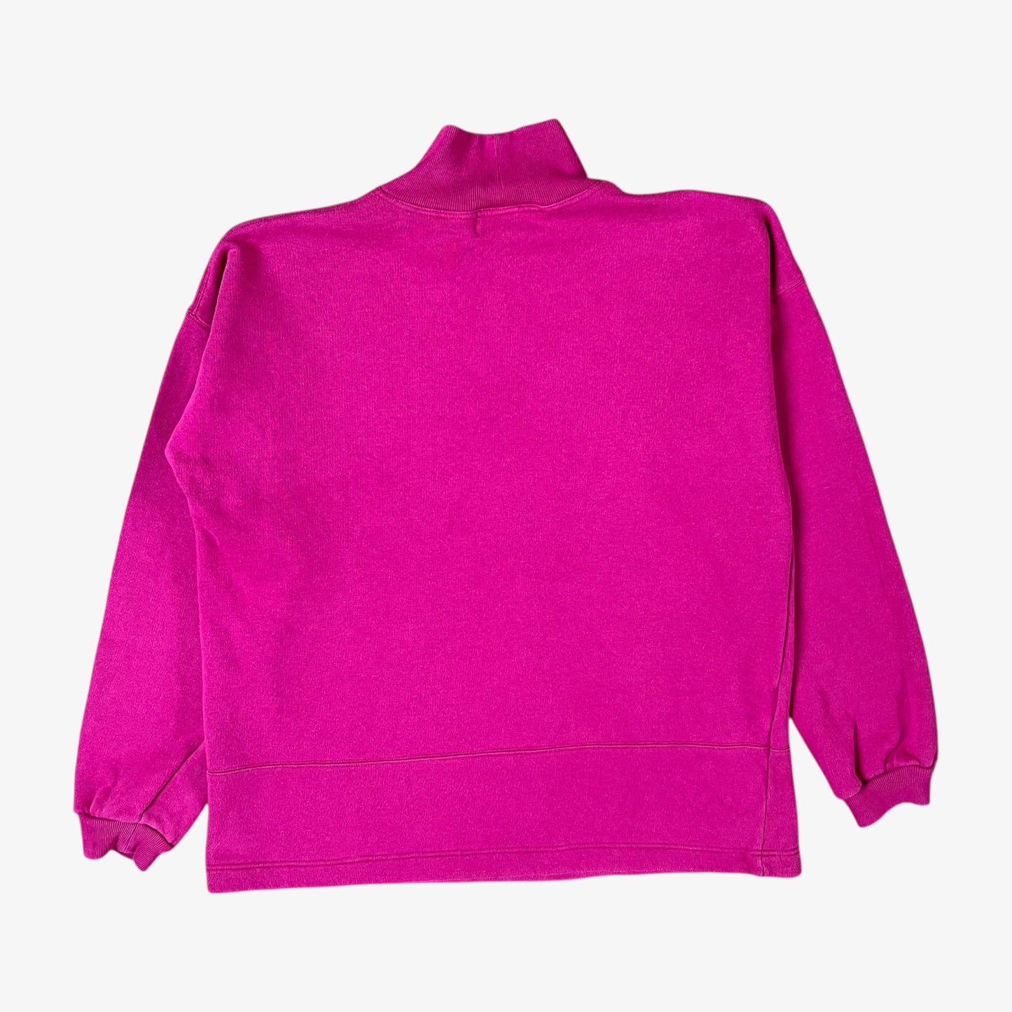 Back of vintage 90s ICEBERG Disney Aristocats women’s pink turtleneck sweatshirt.