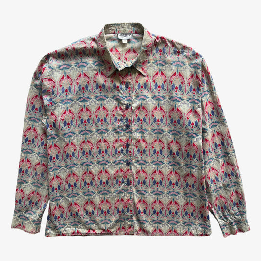 Vintage 90s Womens Liberty London Abstract Print All Cotton Shirt - Casspios Dream