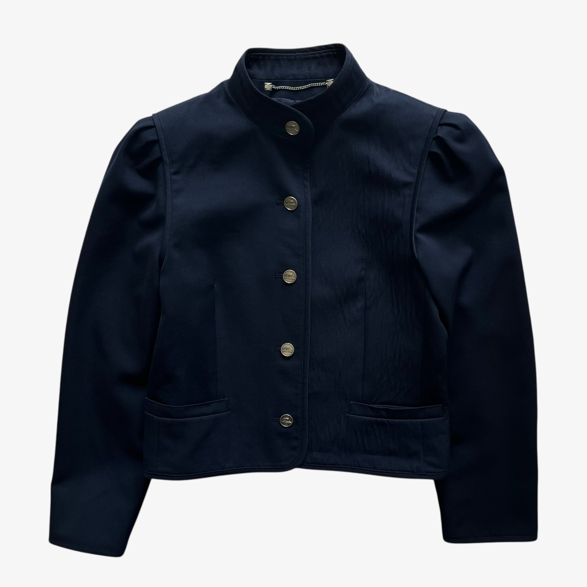 Vintage 90s Womens Louis Feraud Navy Jacket - Casspios Dream