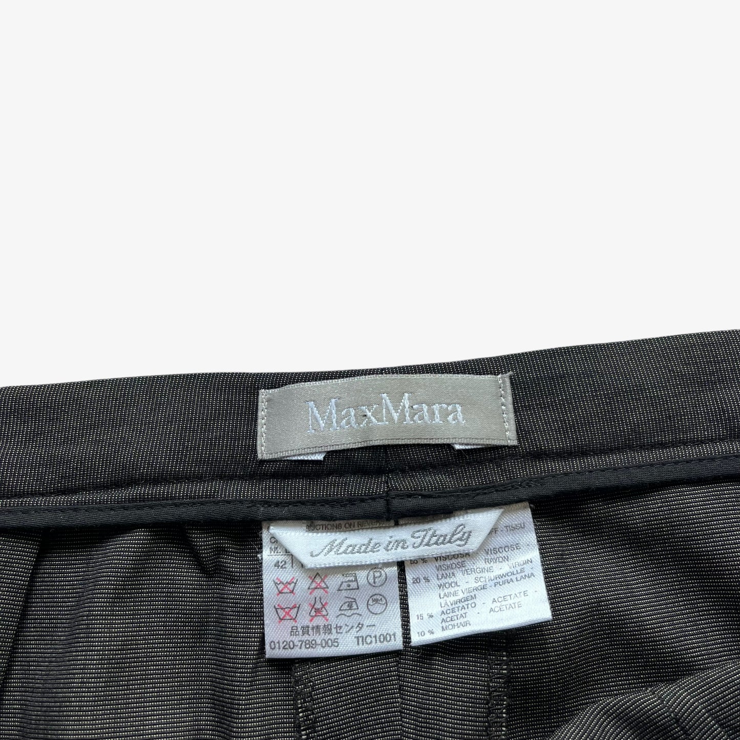 Vintage 90s Womens Max Mara Wool And Mohair Three Piece Set Trousers Label - Casspios Dream