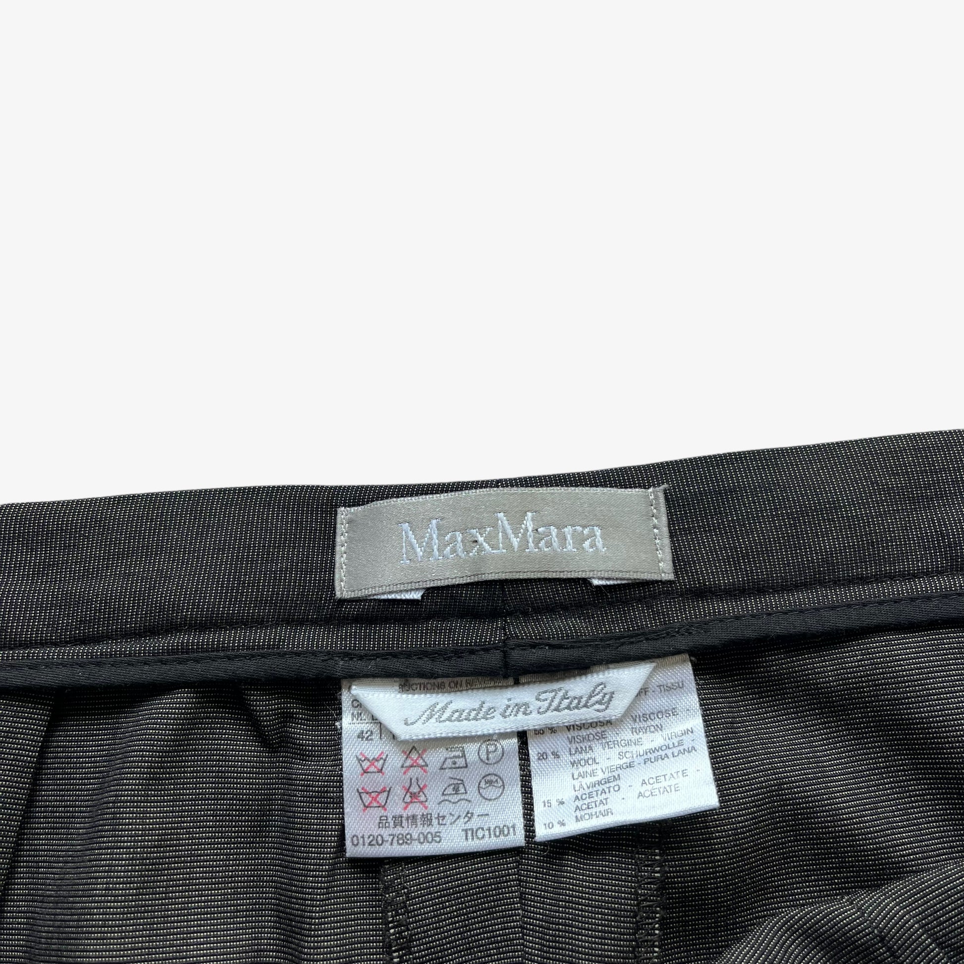 Vintage 90s Womens Max Mara Wool And Mohair Three Piece Set Trousers Label - Casspios Dream